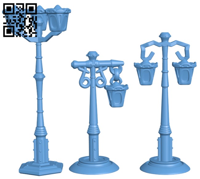 Lamp posts H004838 file stl free download 3D Model for CNC and 3d printer