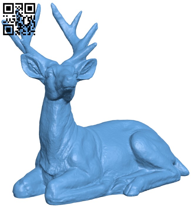 Laying deer H004713 file stl free download 3D Model for CNC and 3d printer
