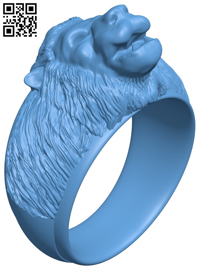 Lion ring H004740 file stl free download 3D Model for CNC and 3d printer