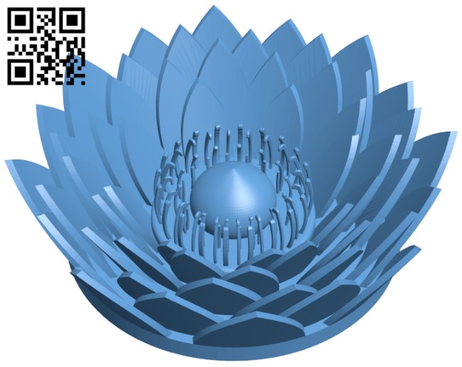 Lotus flower pendant H004741 file stl free download 3D Model for CNC and 3d printer