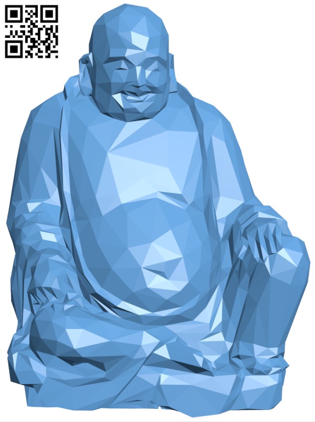 Low poly buddha H004561 file stl free download 3D Model for CNC and 3d printer