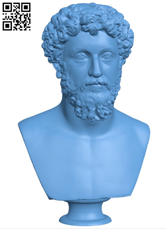 Marcus Aurelius bust H004719 file stl free download 3D Model for CNC and 3d printer