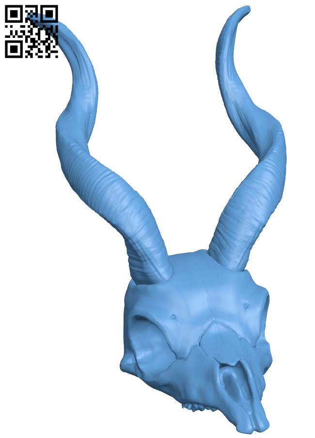 Markhor Skull H004565 file stl free download 3D Model for CNC and 3d printer