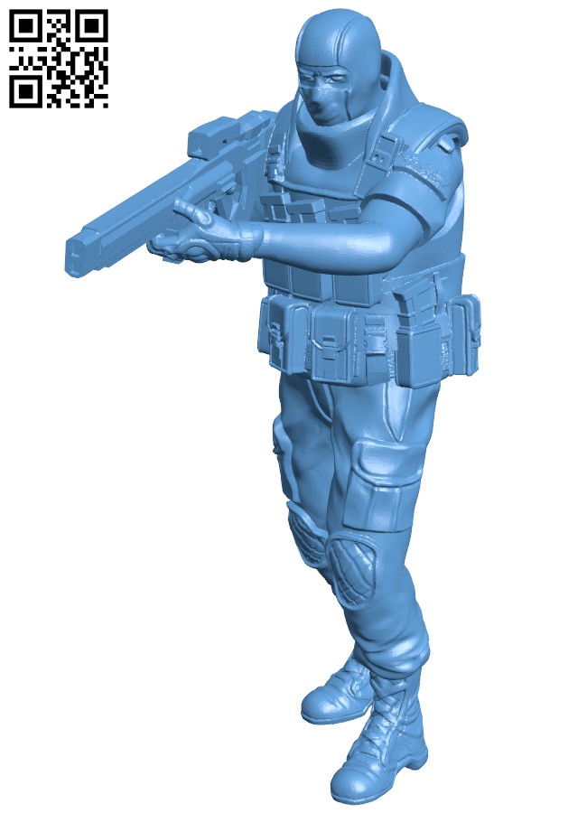 Merc - Rifleman H004216 file stl free download 3D Model for CNC and 3d printer