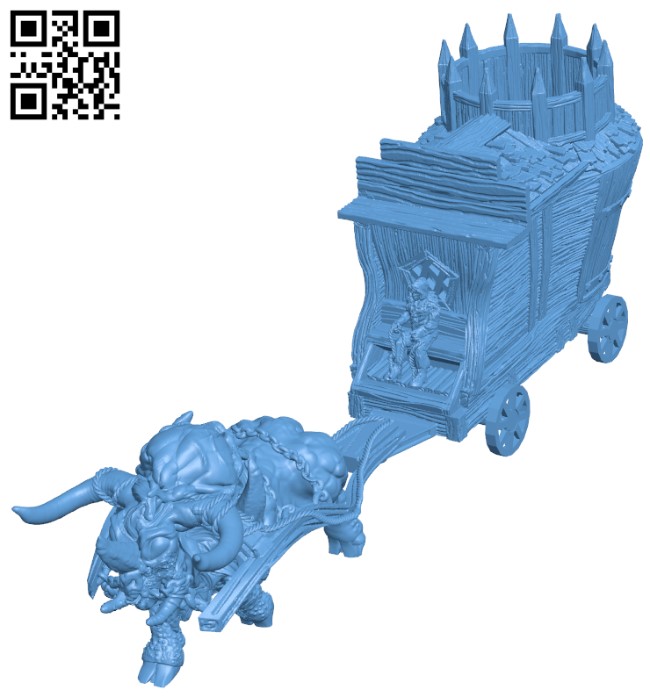 Merchant Wagon And Dire OX H004845 file stl free download 3D Model for CNC and 3d printer