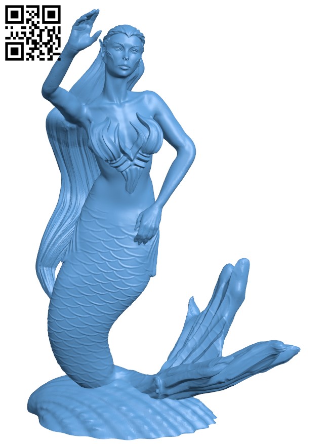 Mermaid H004743 file stl free download 3D Model for CNC and 3d printer