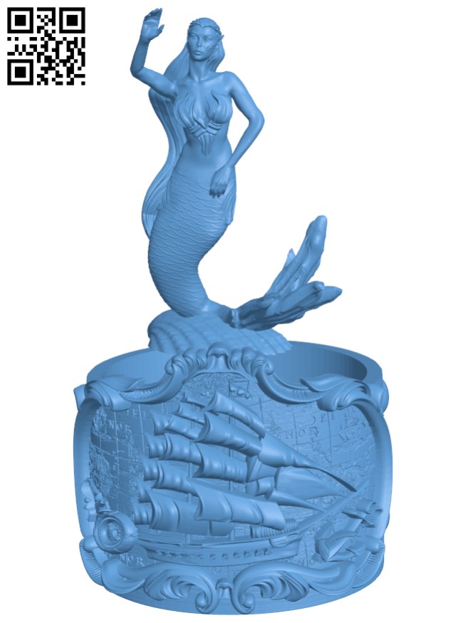 Mermaids can be kept in bottles H004343 file stl free download 3D Model for CNC and 3d printer
