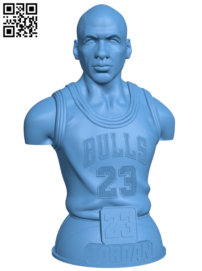 Michael Jordan H004437 file stl free download 3D Model for CNC and 3d printer