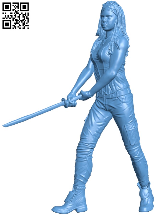Michonne - Women H004172 file stl free download 3D Model for CNC and 3d printer