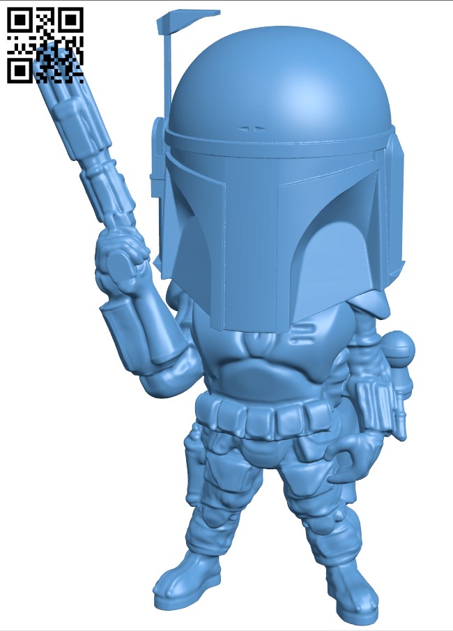 Mini Bobba Fett H004722 file stl free download 3D Model for CNC and 3d printer