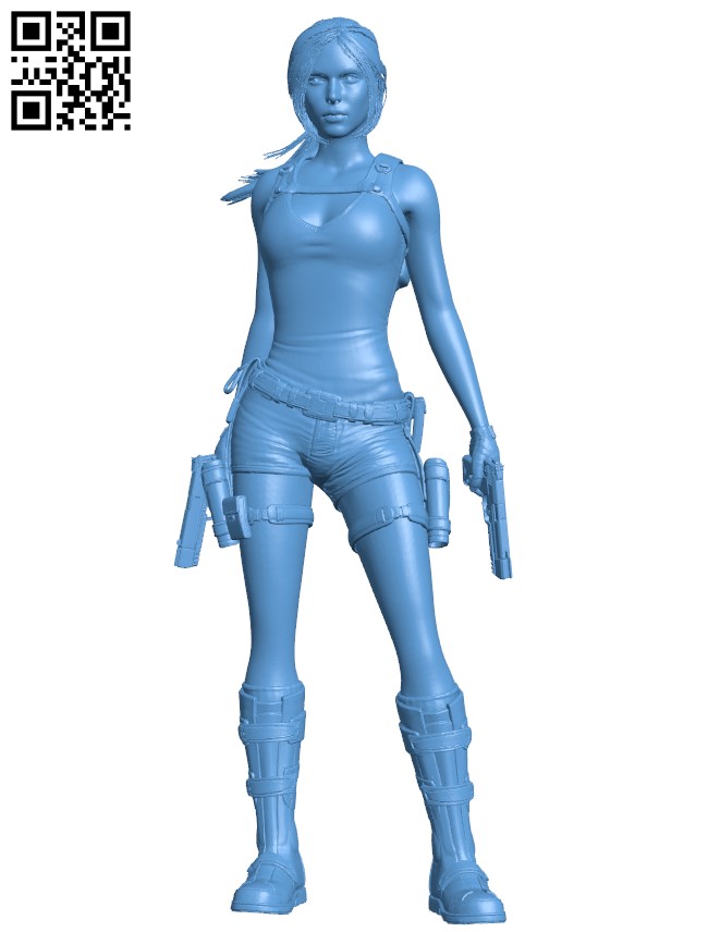 Miss Lara Croft H004174 file stl free download 3D Model for CNC and 3d printer