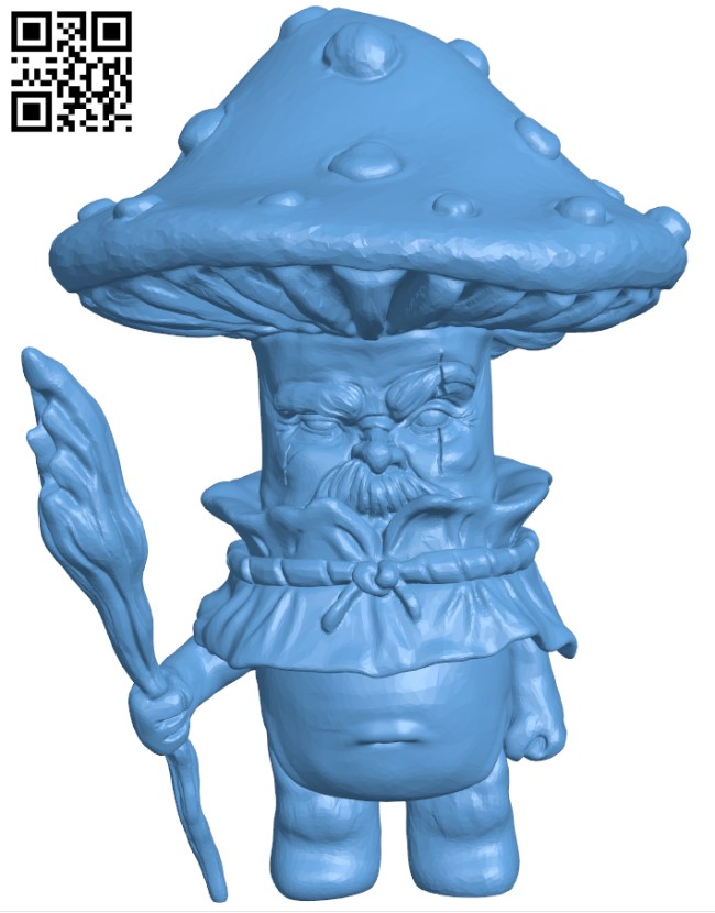 Mushroom Wizard H004726 file stl free download 3D Model for CNC and 3d printer