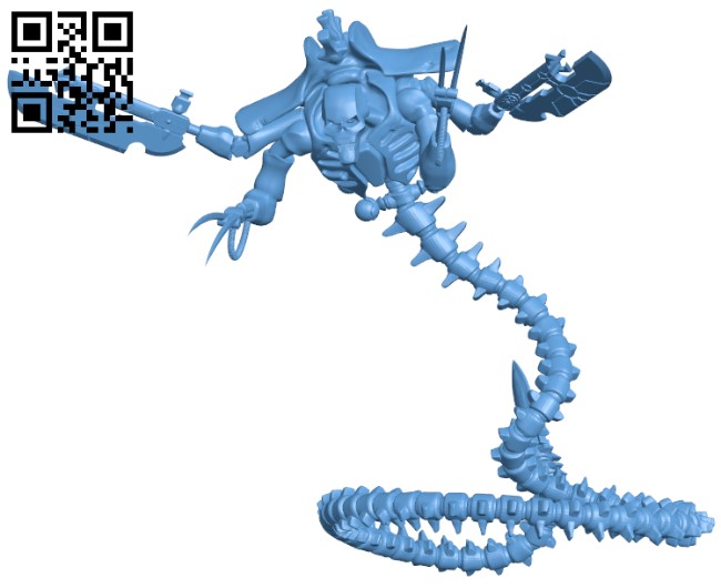 Ophydian Necrotic Snake H004176 file stl free download 3D Model for CNC and 3d printer