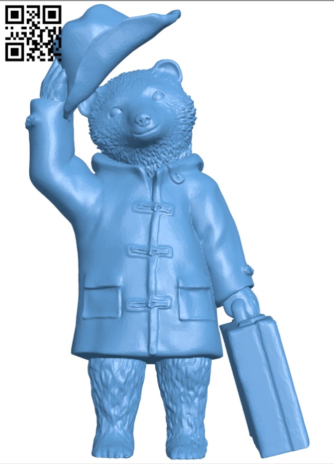 Paddington Bear H004292 file stl free download 3D Model for CNC and 3d printer