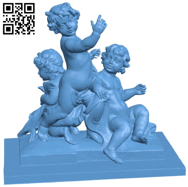 Putti group in the Burggarten Vienna H004650 file stl free download 3D Model for CNC and 3d printer