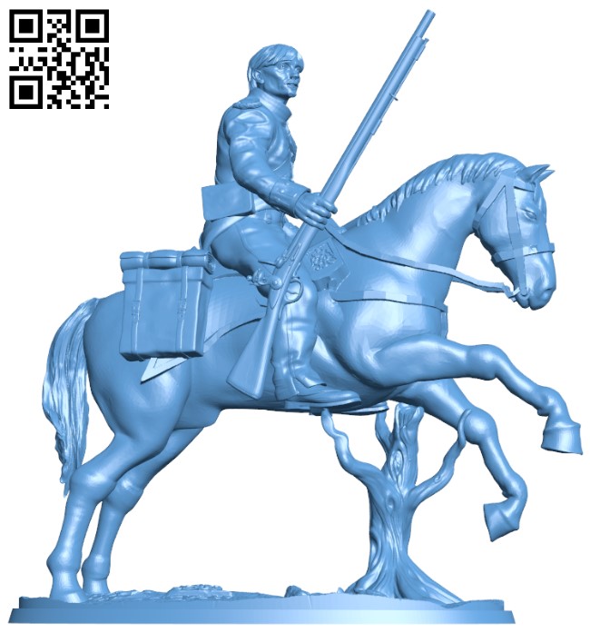 Richard Sharpe Rifleman On horseback H004360 file stl free download 3D Model for CNC and 3d printer