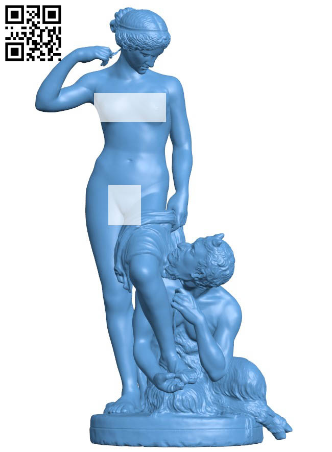 Satyr and Nymph H004653 file stl free download 3D Model for CNC and 3d printer