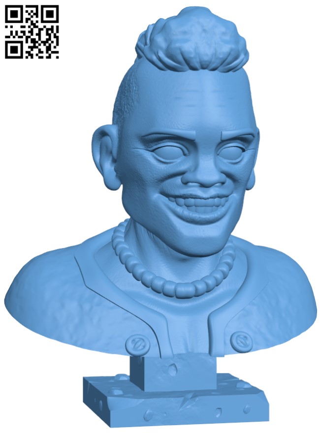 Shago bust H004458 file stl free download 3D Model for CNC and 3d printer