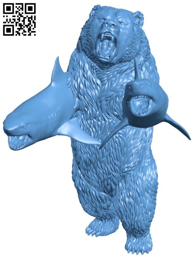Sharkenbear H004459 file stl free download 3D Model for CNC and 3d printer