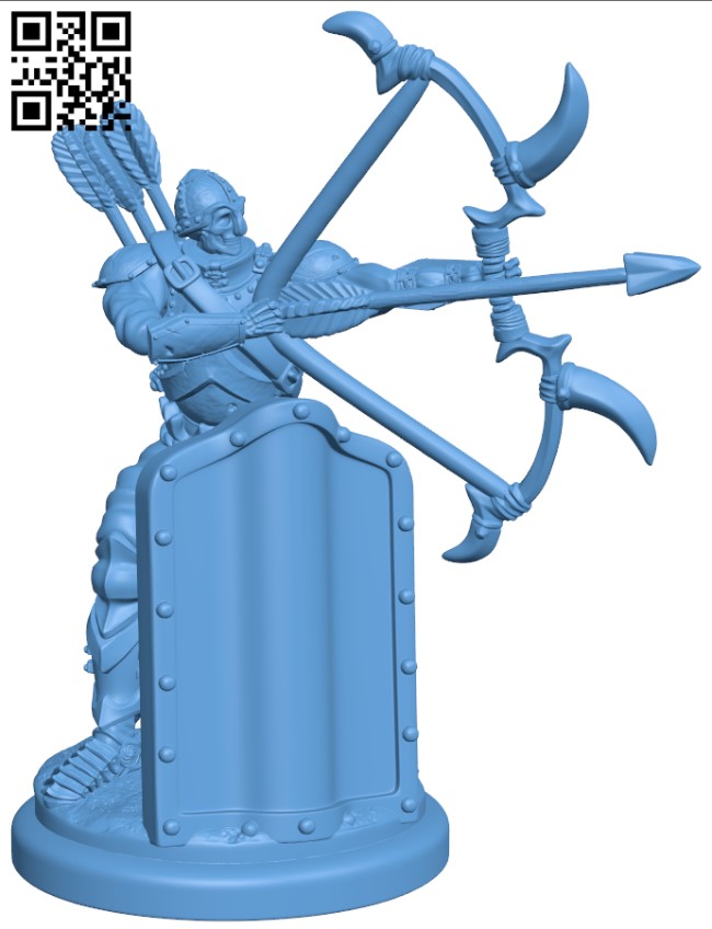 Skeleton - Armored Archer H004757 file stl free download 3D Model for CNC and 3d printer