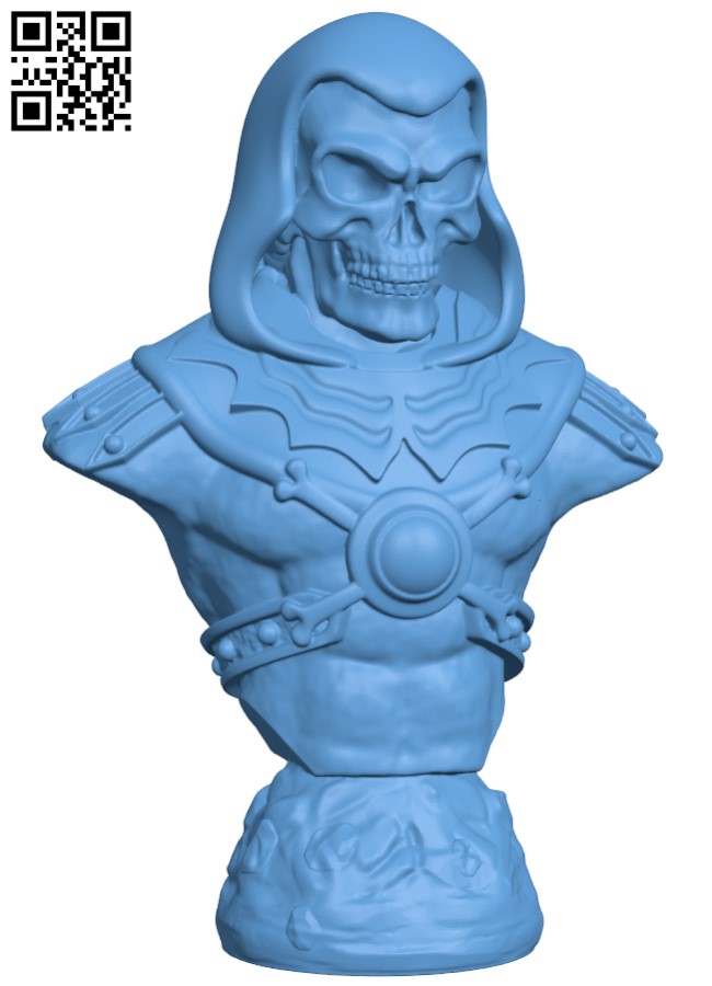 Skeletor bust H004296 file stl free download 3D Model for CNC and 3d printer