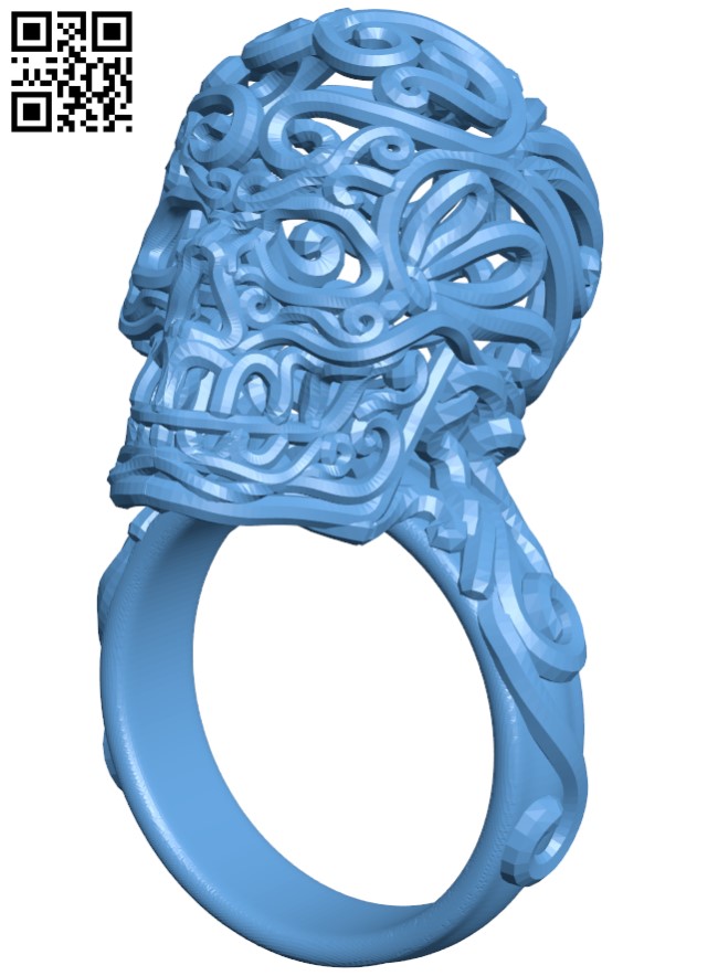 Skull Ring H004365 file stl free download 3D Model for CNC and 3d printer