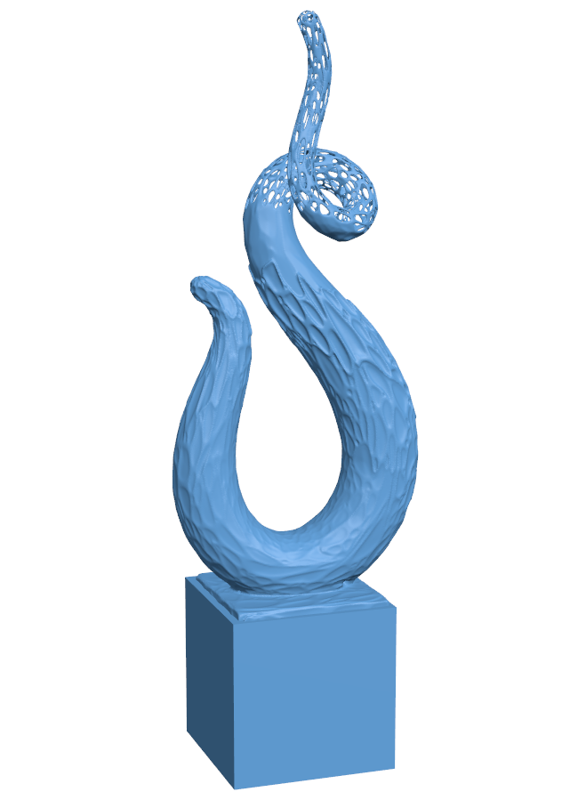 Small abstract sculpture H004587 file stl free download 3D Model for CNC and 3d printer