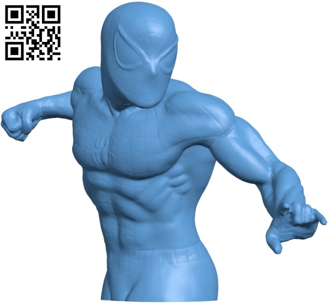 Spiderman bust H004184 file stl free download 3D Model for CNC and 3d printer