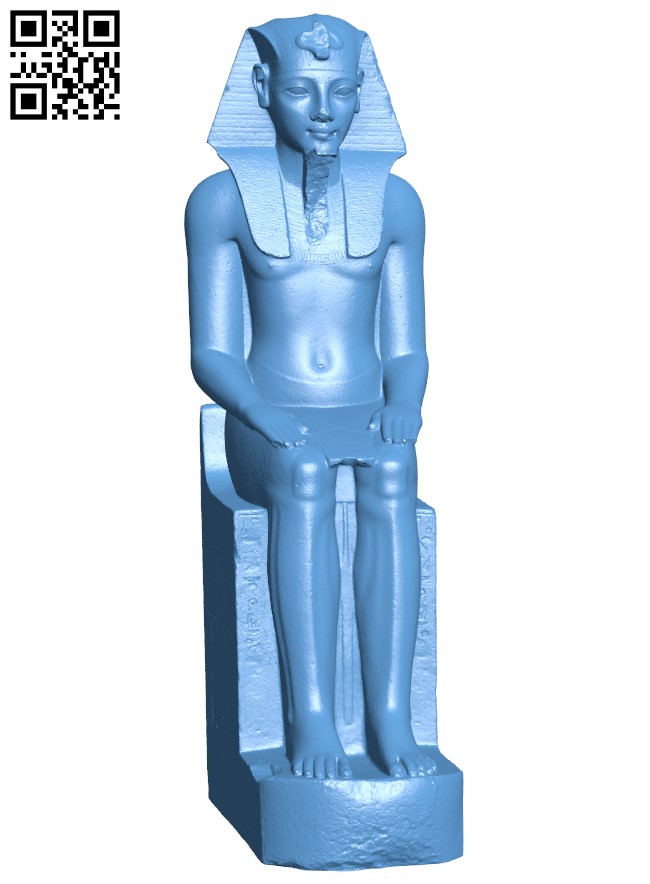 Statue of Amenhotep III H004230 file stl free download 3D Model for CNC and 3d printer