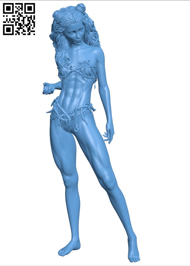 Swamp spirit girl H004592 file stl free download 3D Model for CNC and 3d printer
