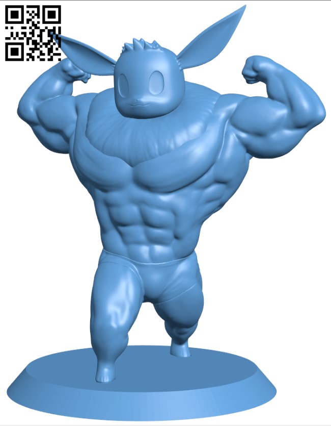Swole Eevee H004658 file stl free download 3D Model for CNC and 3d printer