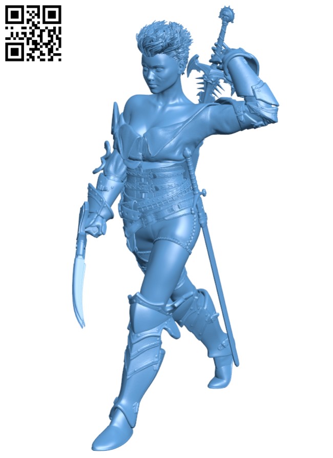 Tarian the mercenary H004301 file stl free download 3D Model for CNC and 3d printer
