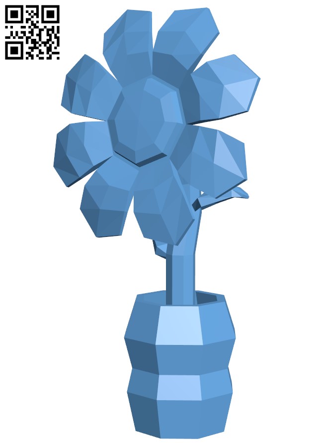 The skewed flower H004601 file stl free download 3D Model for CNC and 3d printer