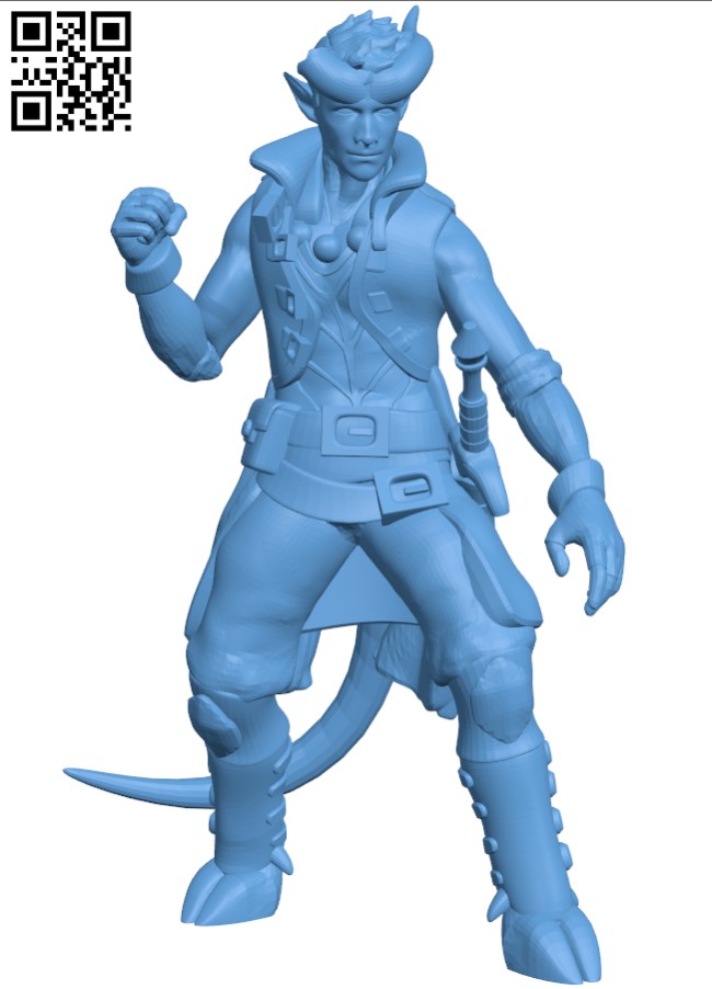 Tiefling Monk H004232 file stl free download 3D Model for CNC and 3d printer