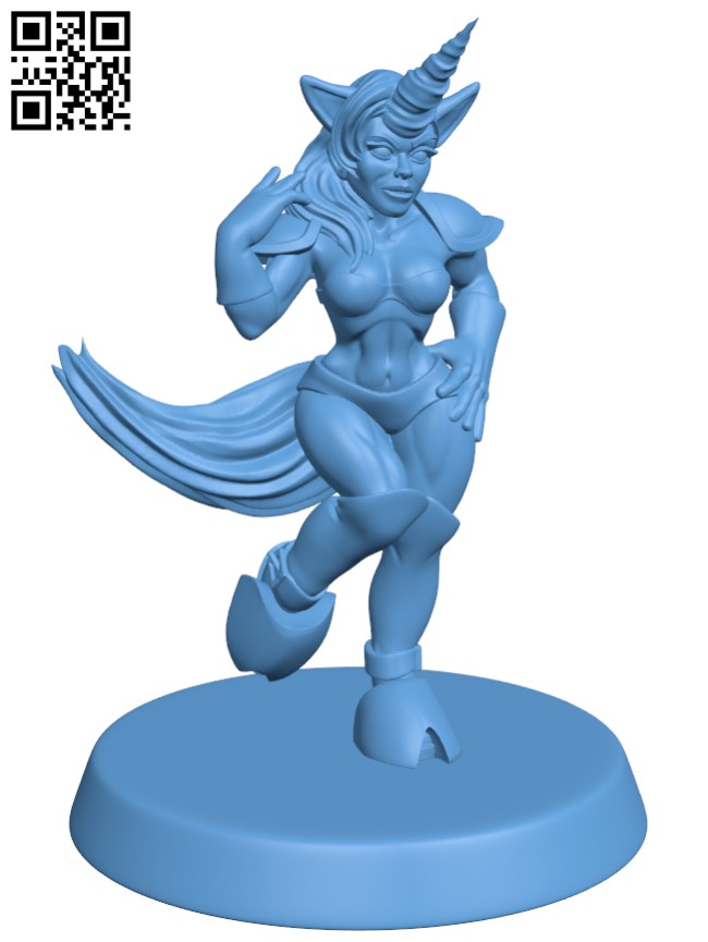 Unicorn warriors mascot - Fantasy football H004603 file stl free download 3D Model for CNC and 3d printer