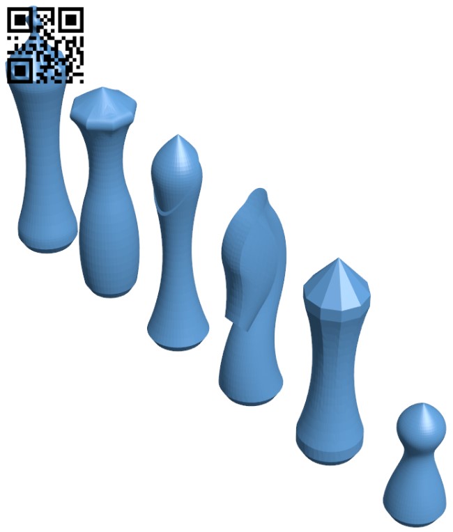 Vase chess set H004773 file stl free download 3D Model for CNC and 3d printer