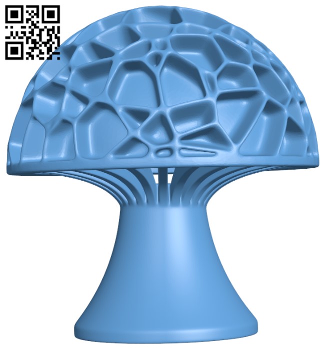 Voronoi mushroom lamp H004487 file stl free download 3D Model for CNC and 3d printer