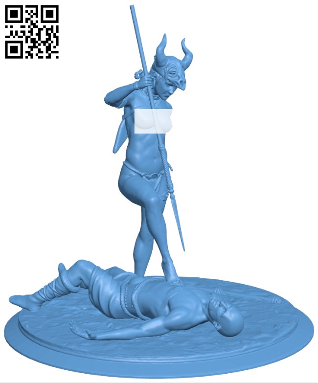 Warrior woman H004246 file stl free download 3D Model for CNC and 3d printer