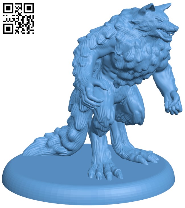 Werewolf H004664 file stl free download 3D Model for CNC and 3d printer