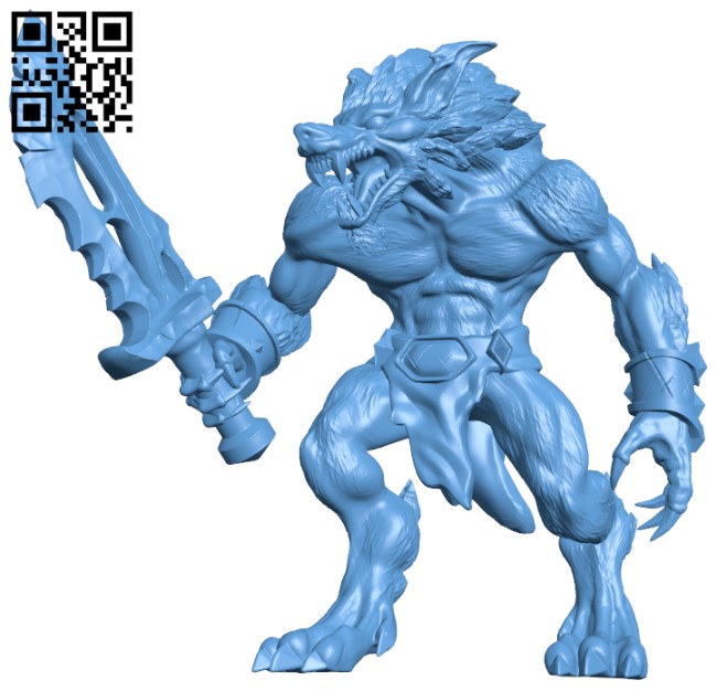 Werewolf Hybrid H004665 file stl free download 3D Model for CNC and 3d printer