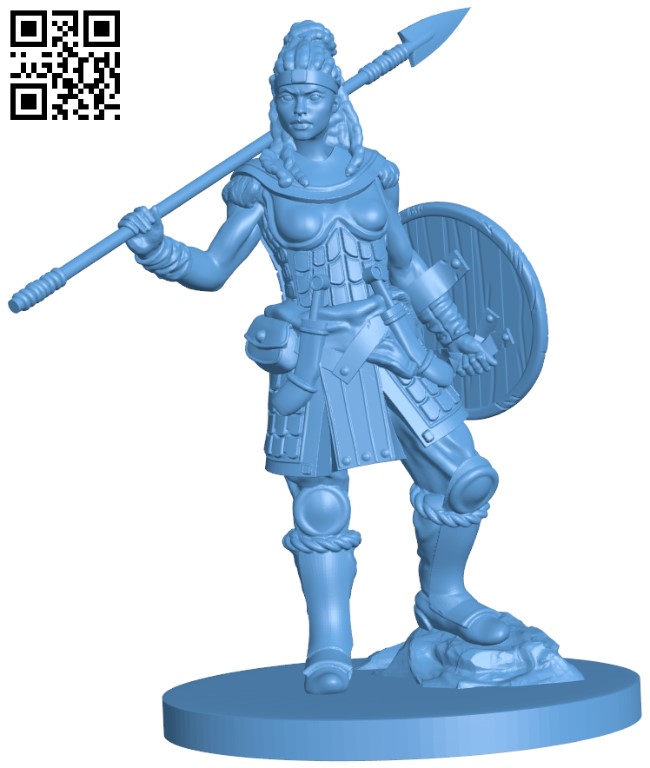 Woman Warrior H004780 file stl free download 3D Model for CNC and 3d printer