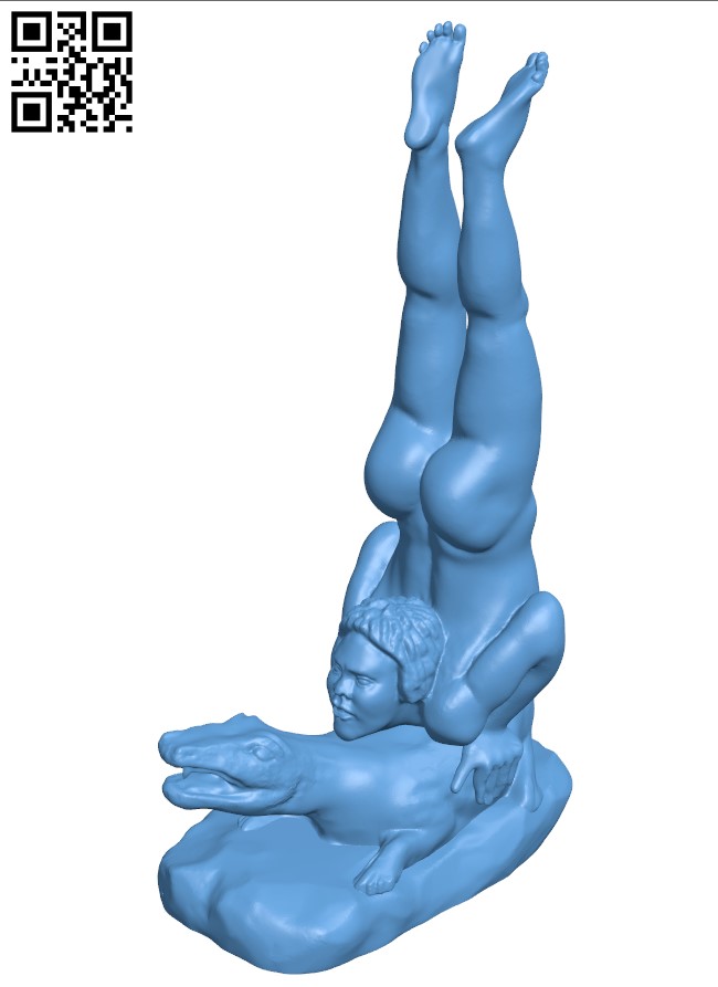 Acrobat on Crocodile H004848 file stl free download 3D Model for CNC and 3d printer