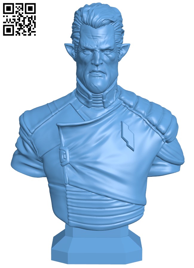 Admiral Gord Bust H004968 file stl free download 3D Model for CNC and 3d printer