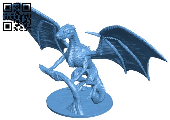 Adult Frost Dragon H004849 file stl free download 3D Model for CNC and 3d printer