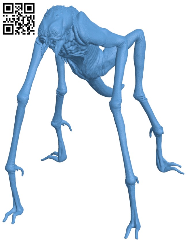 Alien Creature H005625 file stl free download 3D Model for CNC and 3d printer