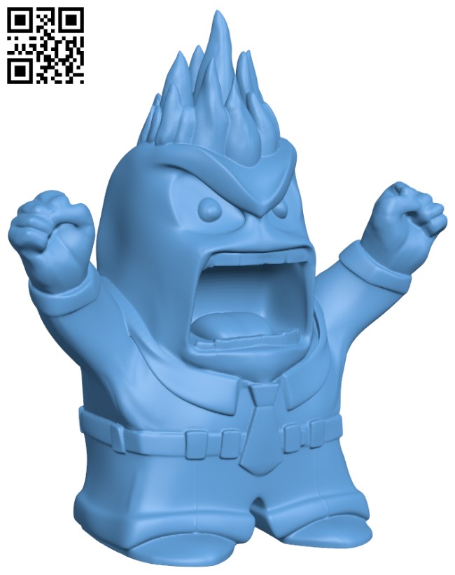 Anger - Pixar's Inside Out H004970 file stl free download 3D Model for CNC and 3d printer