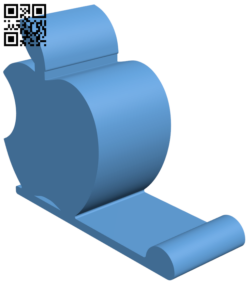 Apple logo smartphone holder H005694 file stl free download 3D Model for CNC and 3d printer