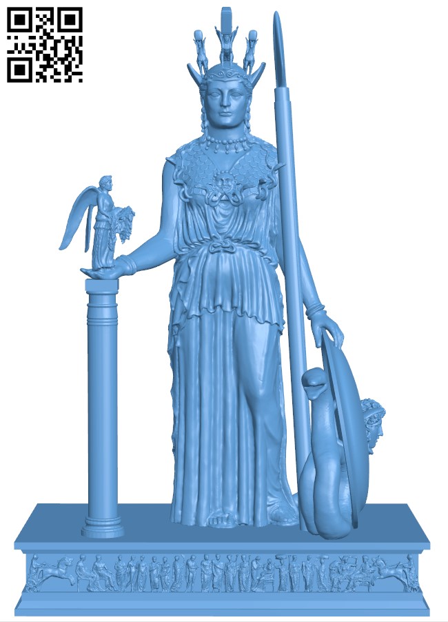 Athena Parthenos H005031 file stl free download 3D Model for CNC and 3d printer