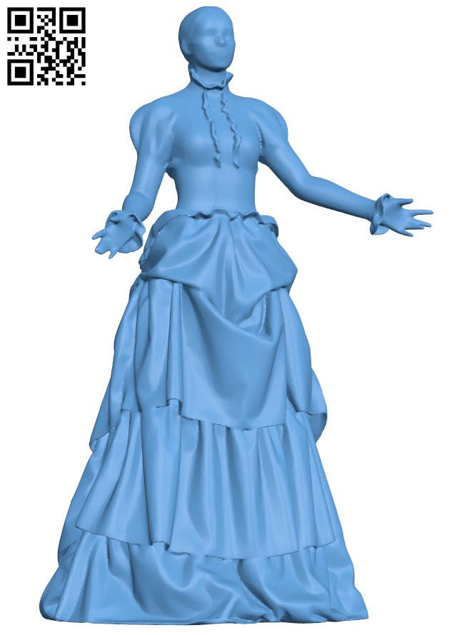 BKGcode Lady 1890s H005043 file stl free download 3D Model for CNC and 3d printer