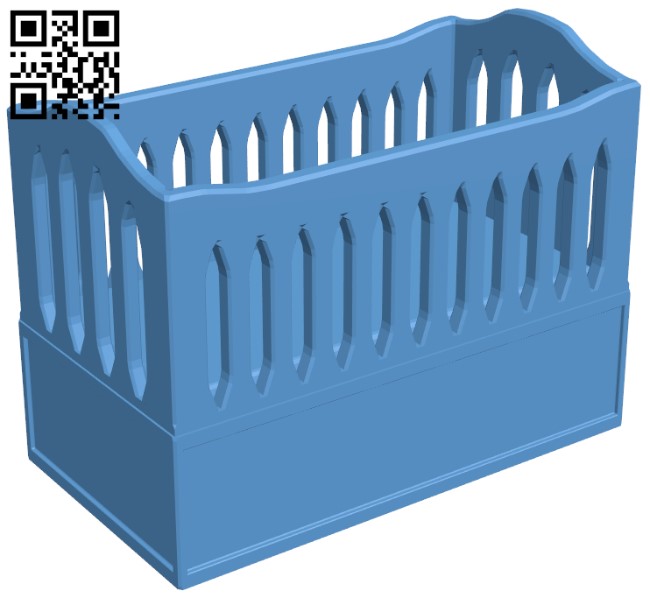 Baby Crib H005033 file stl free download 3D Model for CNC and 3d printer